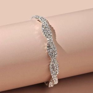 Silver Rhinestone bracelet.
